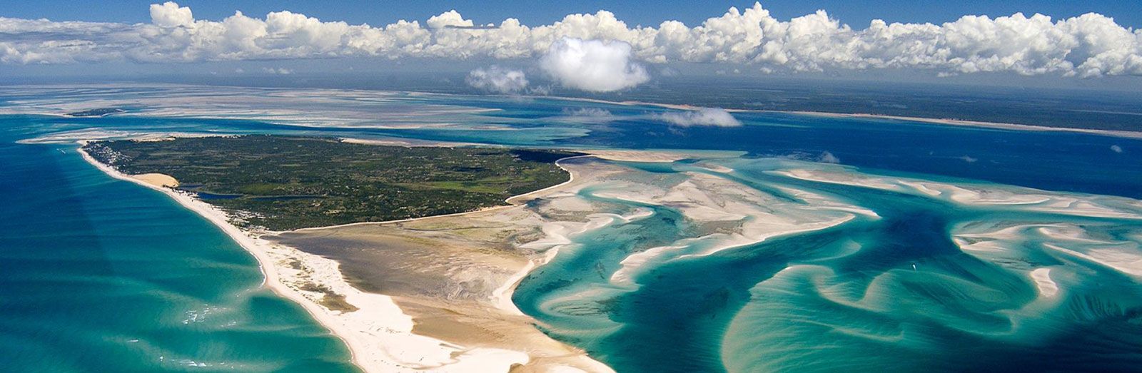 bazaruto sandbars from above